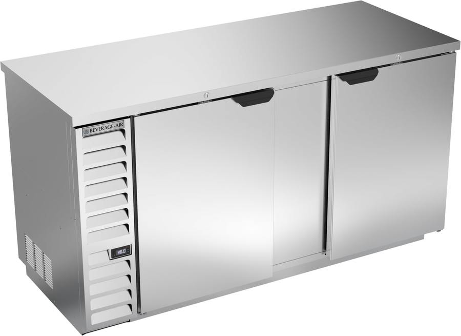 Beverage Air BB68HC-1-S, 68" Solid Doors Back Bar in Stainless Steel