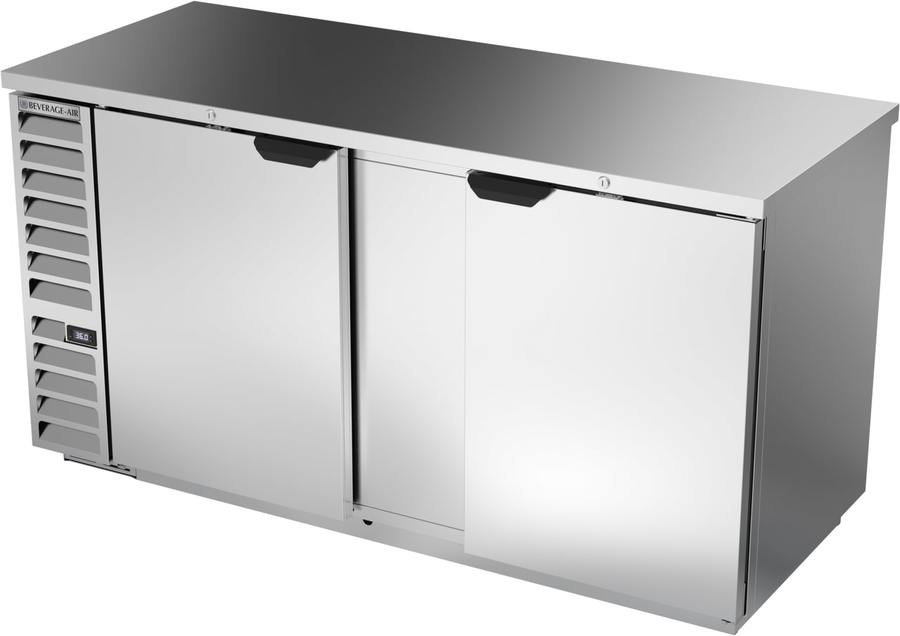 Beverage Air BB68HC-1-S, 68" Solid Doors Back Bar in Stainless Steel