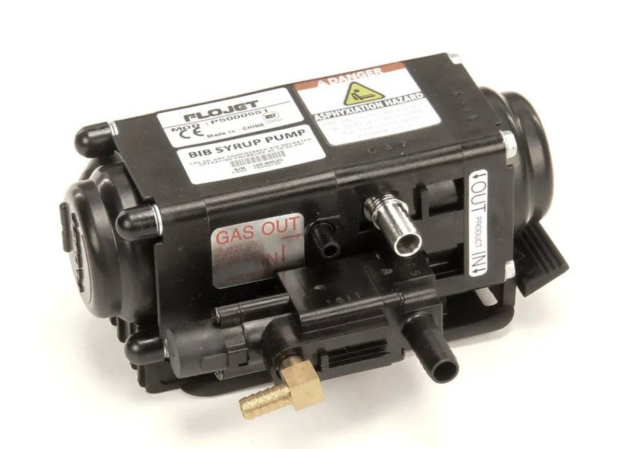 Lancer T5000-158, Syrup Pump. BIB, Flojet, 3/8" Outlet, Brass