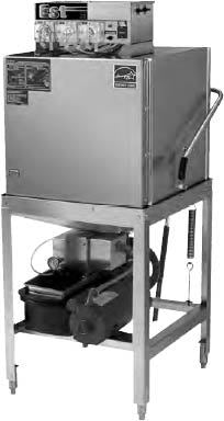 CMA EST-AH, 40 Rack/Hr Straight Door Type, Single Rack Low Temperature Dishwasher