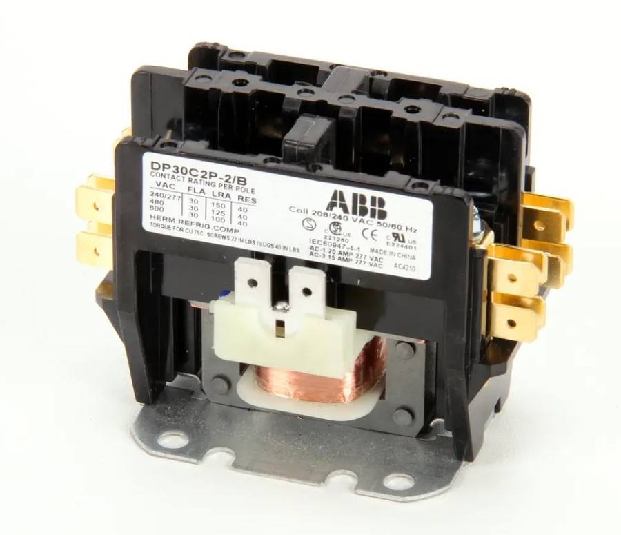 SaniServ 69996, Contactor, 2 Pole, 208/240V 50/60HZ Coil, 30FLA/40RES