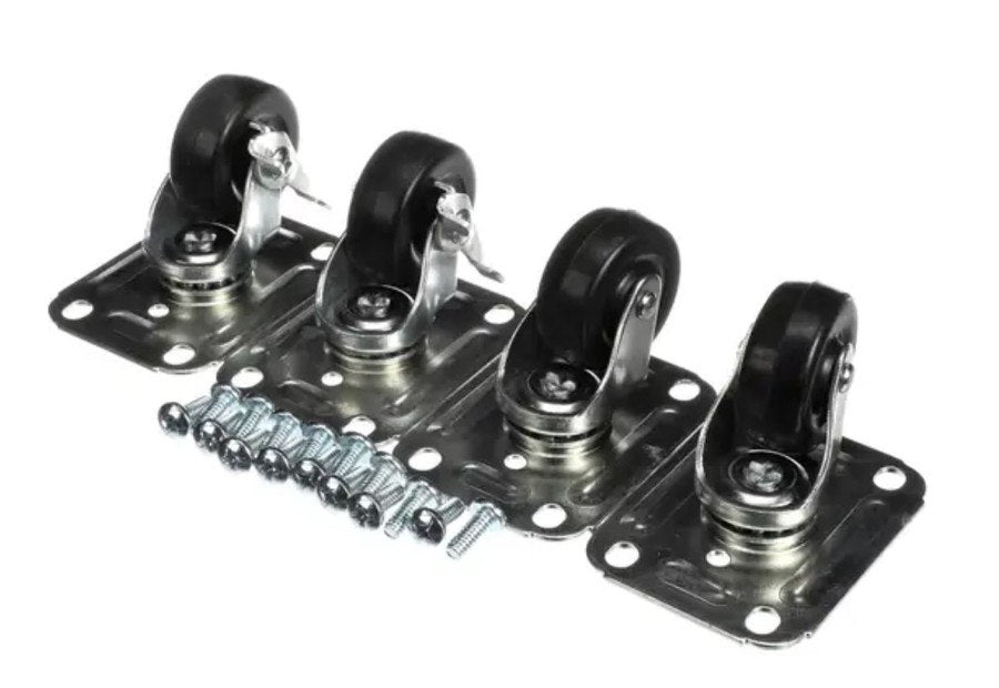 Glastender C-4X2, Caster, 2 1/2" High, Set of 4, 2 with Brake 2 without