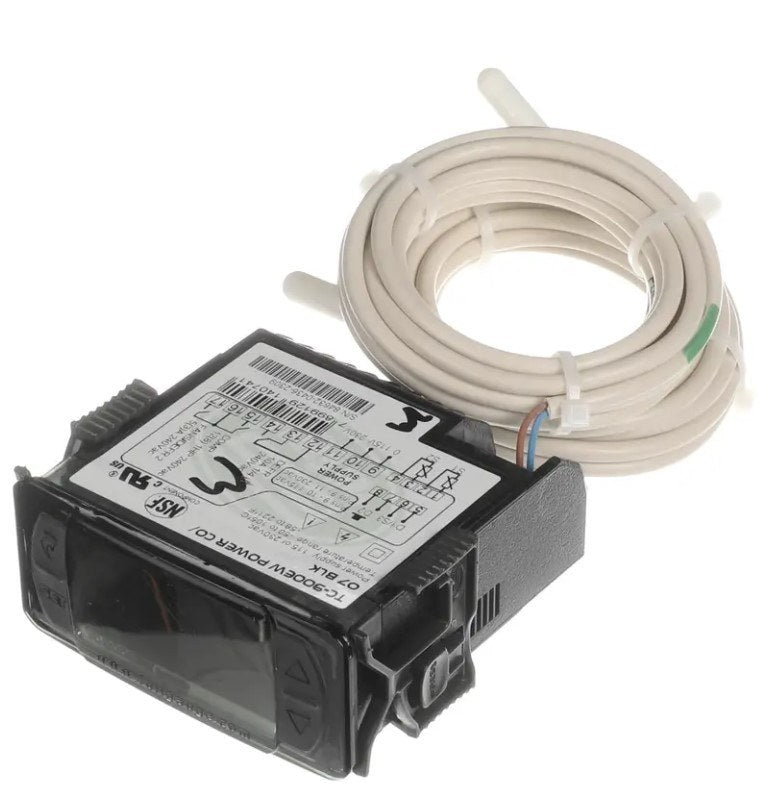 Glastender 06011058, Thermostat, LED, w/ Probes, Preset to White Wine Temp, 50-55℉, Black