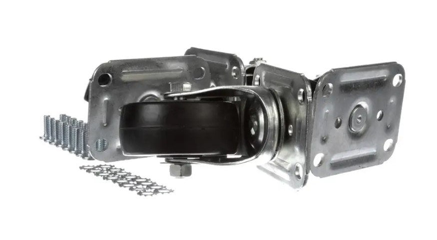 Glastender C4X4, Caster Kit, Swivel Plate, without Brake, Set of 4