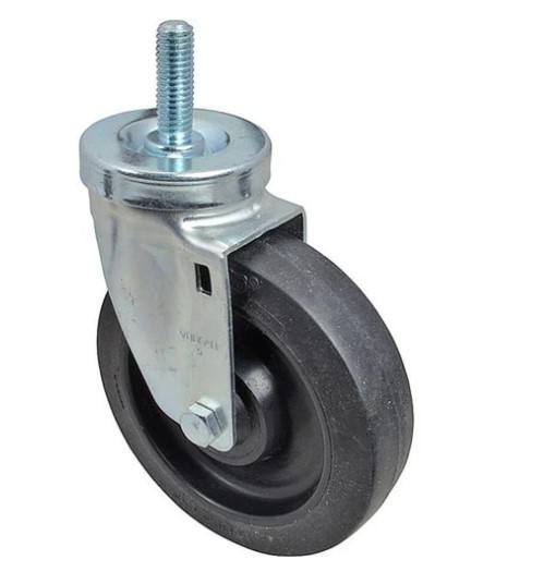 Glenco 2LEG0304-011, Caster, Stem (5"OD, 1/2-13, BLACK)