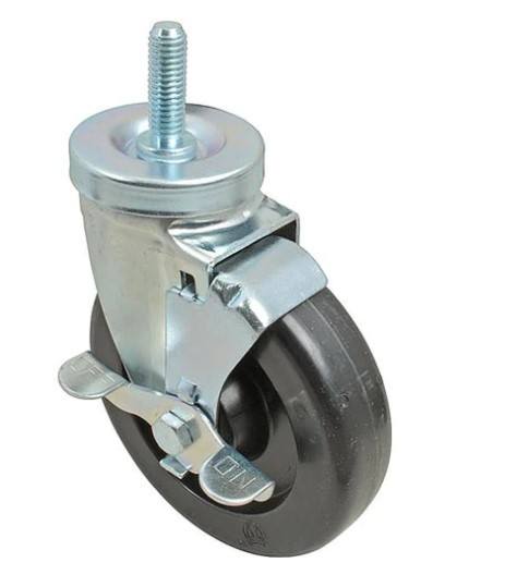 Glenco 2LEG0304-012, Caster, Stem (5"OD, 1/2-13, W/BRK)