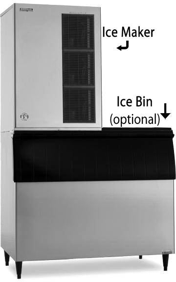 Hoshizaki KM-1340MAJ, 1275 lb ice/24Hr, Crescent Cube Ice Machine, Air Cooled