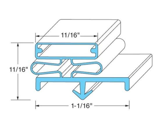 McCall 1702850, Door Gasket Low RL-IN Jeans 65