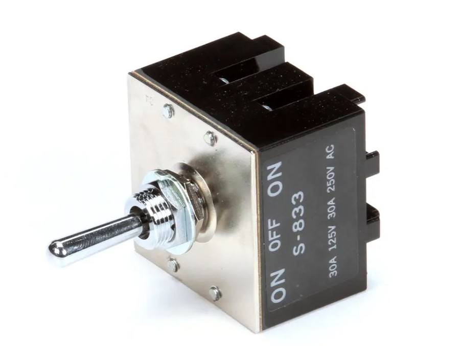 Carter-Hoffmann 18602-0005, Switch, Toggle, 3PDT, On/Off/On, 125/250V, 30A