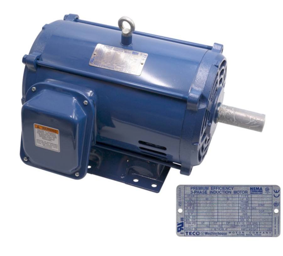 Captive-Aire DTP7/54, 7.5 HP 3 Phase Continuous Duty Motor