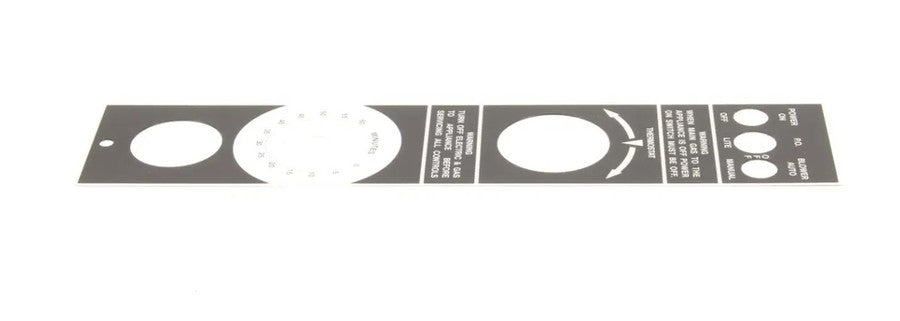 Jade 3028000000, Control Panel Overlay, 1 Hour Timer, JTRH Conv Oven