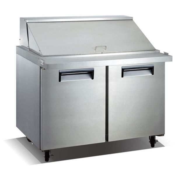 Grista GRSLM-2D/60, Refrigerated Mega Top Salad/Sandwich Prep Table - 2 Door, 60"