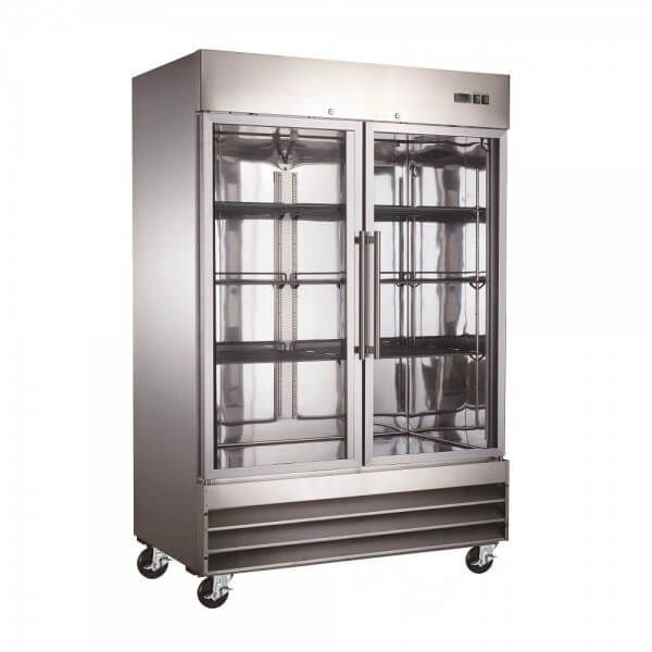 U-Star USFZ-2D-G, Two Glass Door Reach-In Freezer 48 Cu Ft 54 Inches