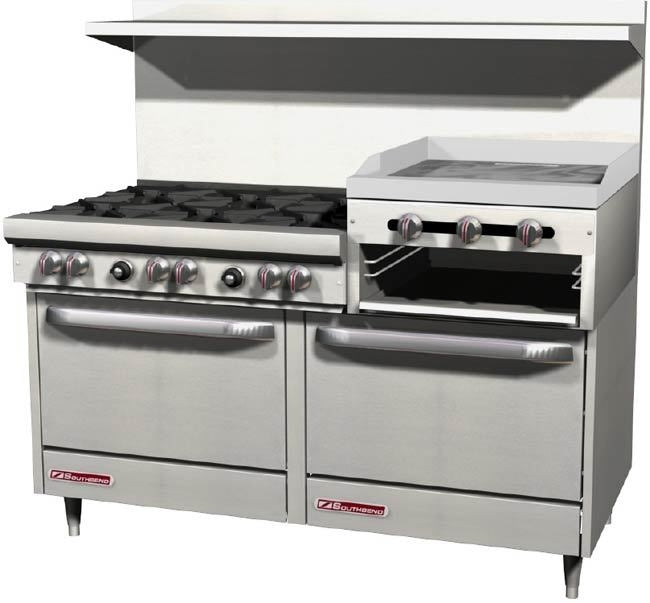 Southbend S60DD-2RR, 60" Wide Gas Restaurant Range