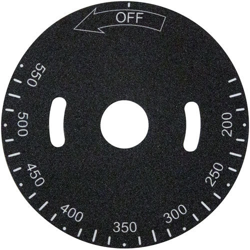 Hobart 00-498037-0000A, PLATE,TEMP DIAL , 200-550F