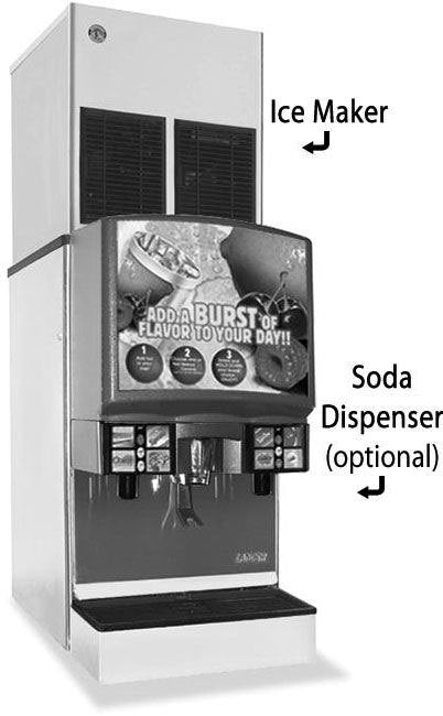 Hoshizaki FD-1002MAJ-C, 890 Lbs Ice/24Hr Cublet Flake Ice Machine, Air Cooled