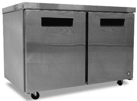 Hoshizaki UR48A, 48" 2 Solid Swing Door Undercounter Refrigerator