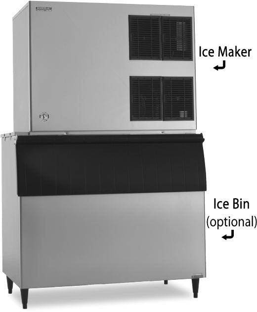Hoshizaki KM-1900SAJ, 1875 lb ice/24hr, Crescent Cube Ice Machine, Air Cooled