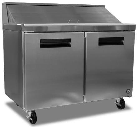Hoshizaki SR48A-12, 48" 2 Door Sandwich / Salad Prep Unit, includes (12) 1/6 size pans