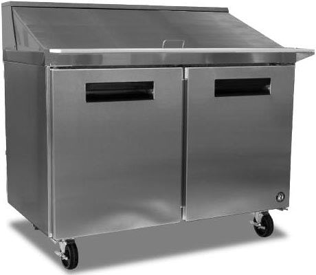 Hoshizaki SR48A-18M, 48" 2 Door Mega Top Sandwich / Salad Prep Unit, includes (18) 1/6 size pans