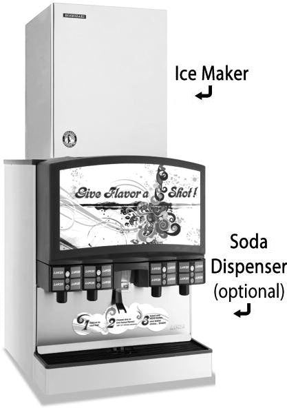 Hoshizaki FS-1022MLJ-C, 889 Lbs Ice/24Hr Cublet Flake Ice Machine, Remote Air Cooled Serenity Series
