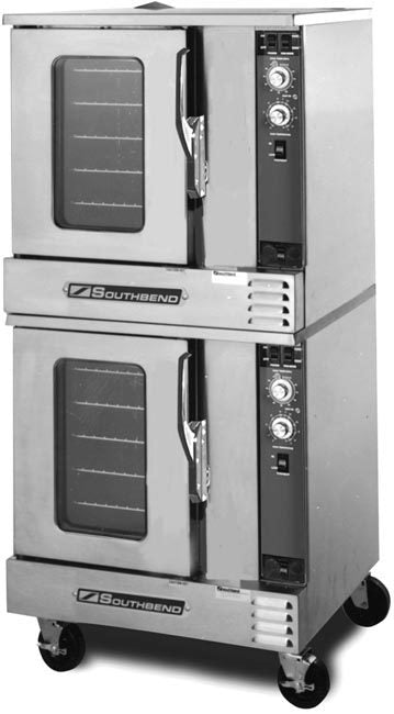 Southbend GH/20SC, 60,000 Btu Gas Double Deck Convection Oven, Half Size w/ Solid State Controls