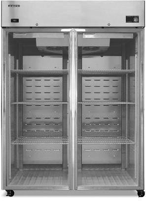 Hoshizaki R2A-FG, 55" 2 Glass Swing Door Reach-In Refrigerator