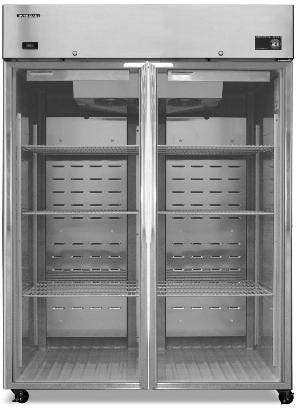 Hoshizaki F2A-FG, 2 Door, 51 cu ft Glass Door Reach-In Freezer