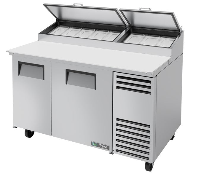 True TPP-AT-60-HC, 60" 2 Door Pizza Prep Table, includes (8) 1/3 size pans