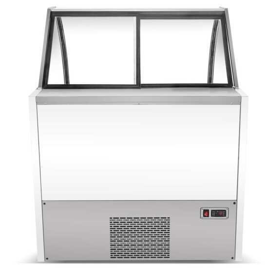 Marchia GIC-7, 42" 7-Pan White Gelato Ice Cream Dipping Cabinet Display Freezer