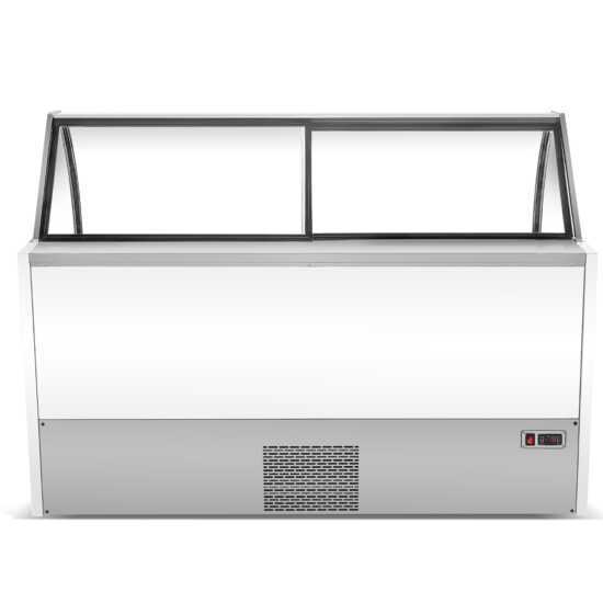 Marchia GIC-13, 70" 13-Pan White Gelato Ice Cream Dipping Cabinet Display Freezer