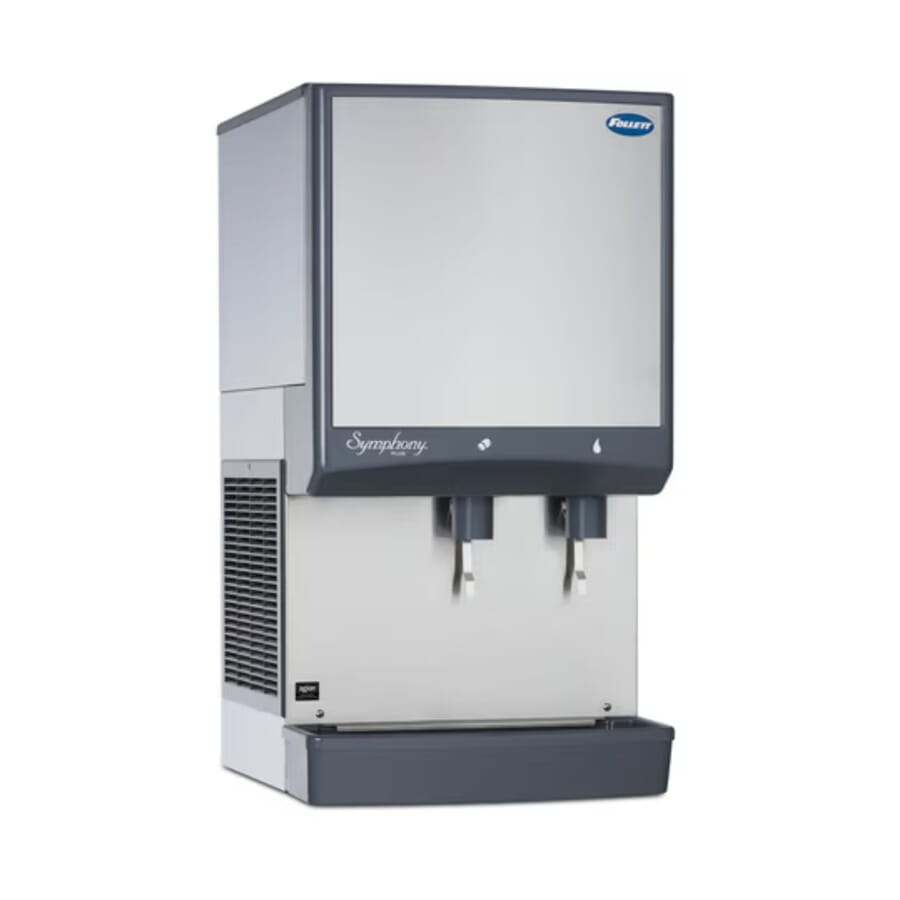Follett 50CI414A-L, 425 Lb Air Cooled Countertop Chewblet Ice Machine & Water Dispenser, 50 Lb Storage