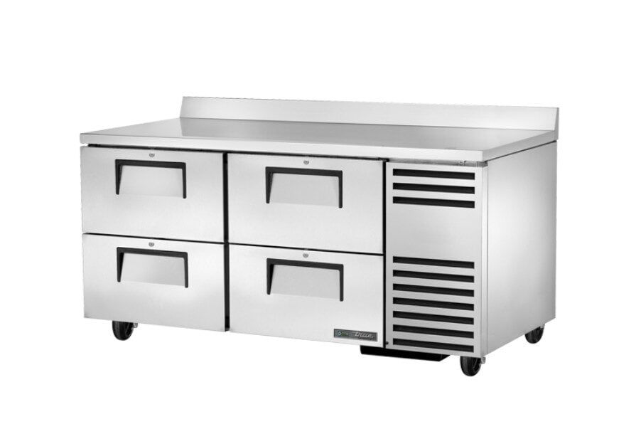 True TWT-67D-4-HC, 67" 4 Solid Drawer Deep Worktop Refrigerator