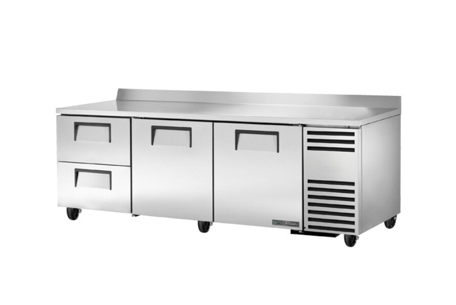 True TWT-93D-2-HC, 93" 2 Solid Swing Door 2 Solid Drawer Deep Worktop Refrigerator