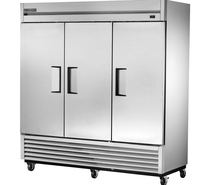 True TS-72F-HC, All Stainless, 3 Door, 72 cu ft Reach-In Freezer