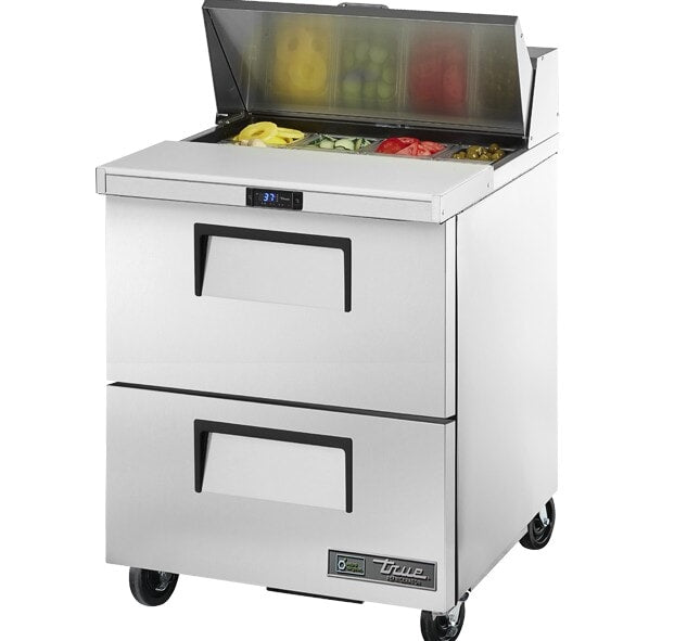 True TSSU-27-08D-2-HC, 28" 2 Drawer Sandwich / Salad Prep Unit, includes (8) 1/6 size pans