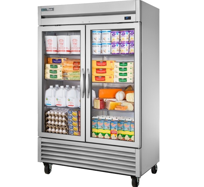True TS-49G-HC~FGD01, 54" 2 Glass Swing Door Reach-In Refrigerator, 300 Series