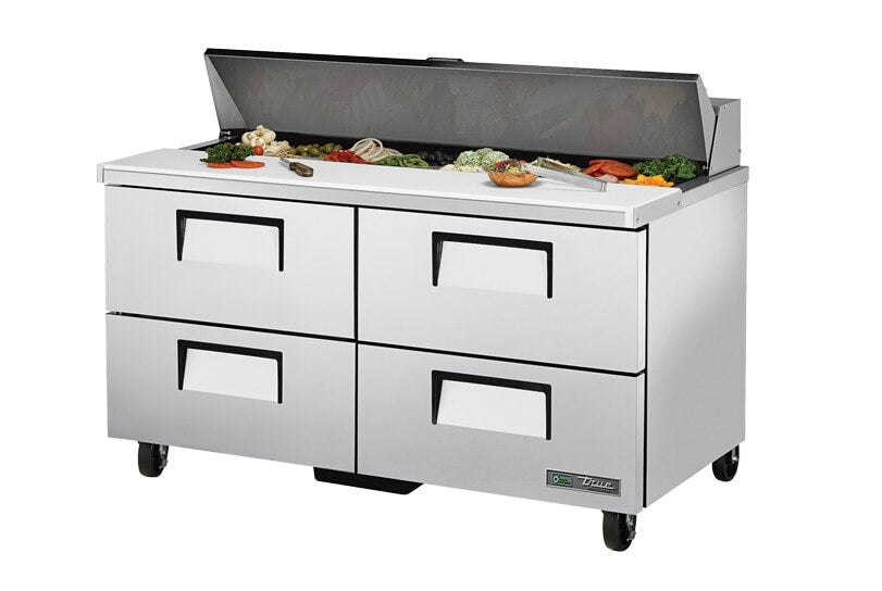 True TSSU-60-16D-4-HC, 60" 4 Drawer Sandwich / Salad Prep Unit, includes (16) 1/6 size pans