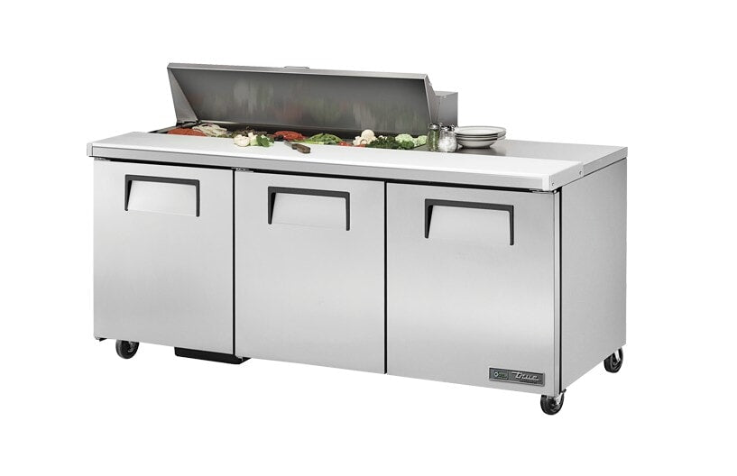 True TSSU-72-12-HC, 72" 3 Door Sandwich / Salad Prep Unit, includes (12) 1/6 size pans