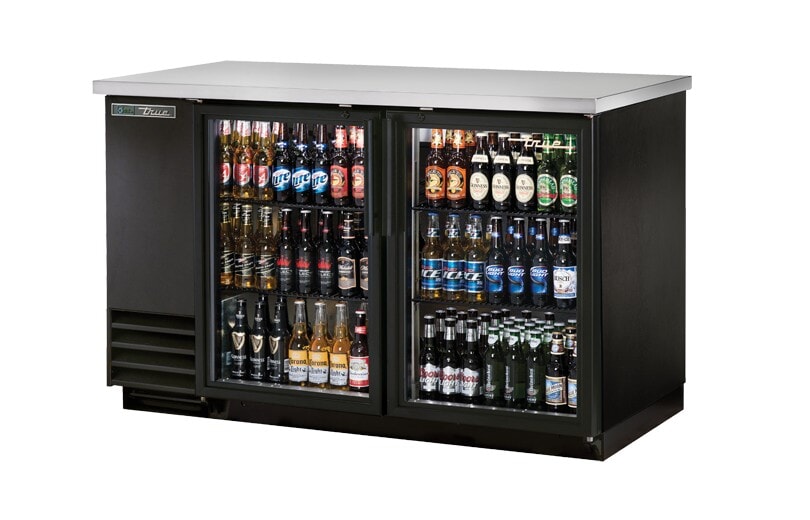 True TBB-2G-HC-LD, 59" Wide Back Bar Cooler w/ LED Lighting