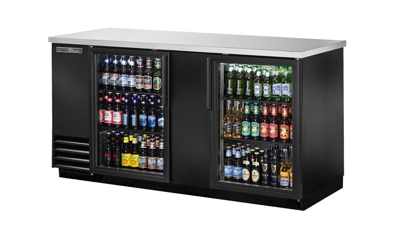 True TBB-3G-HC-LD, 69" Wide Back Bar Cooler w/ LED Lighting