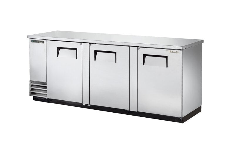 True TBB-4-S-HC, 90" Wide Stainless Steel Back Bar Cooler