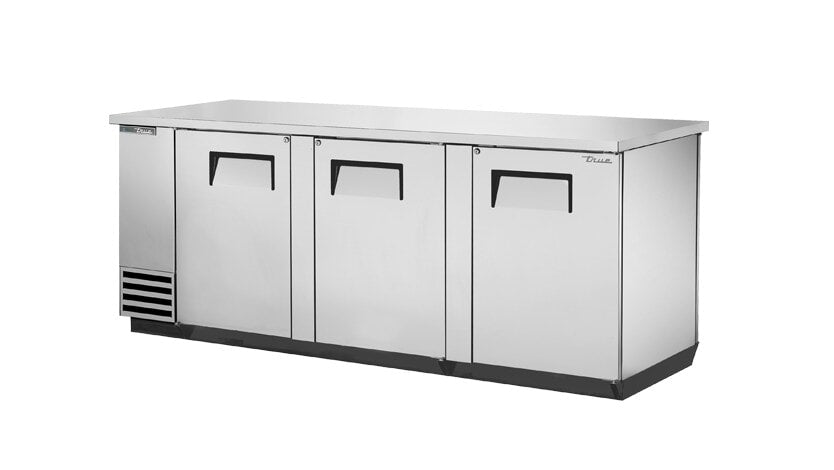 True TBB-4PT-S-HC, 90" Wide Stainless Steel Pass Thru Back Bar Cooler