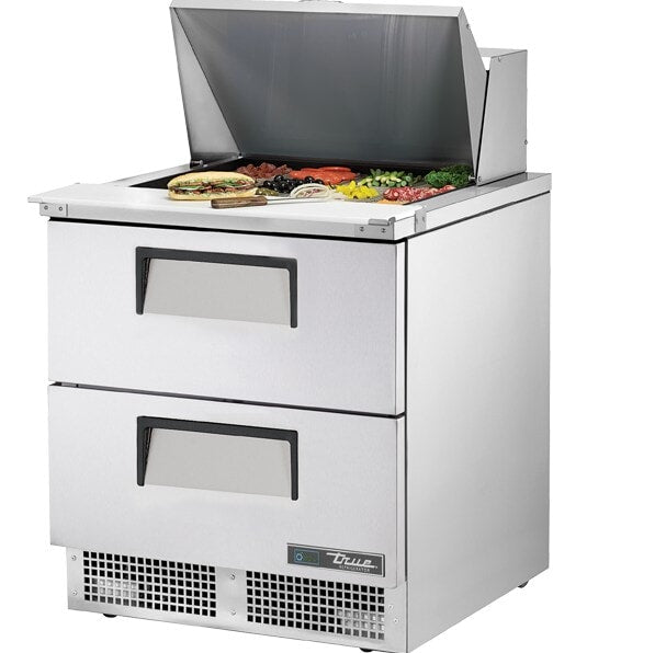 True TFP-32-12M-D-2-HC, 32" 2 Drawer Food Prep Unit, includes (12) 1/6 size pans