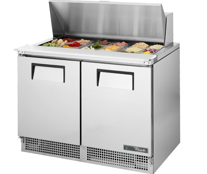 True TFP-48-18M-HC, 48" 2 Door Food Prep Unit, includes (18) 1/6 size pans