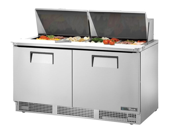 True TFP-64-24M-HC, 64" 2 Door Food Prep Unit, includes (24) 1/6 size pans