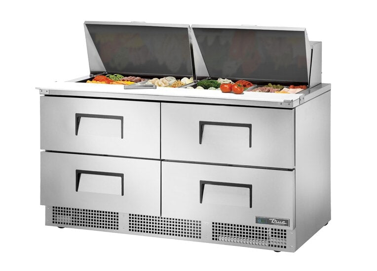 True TFP-64-24M-D-4-HC, 64" 4 Drawer Food Prep Unit, includes (24) 1/6 size pans
