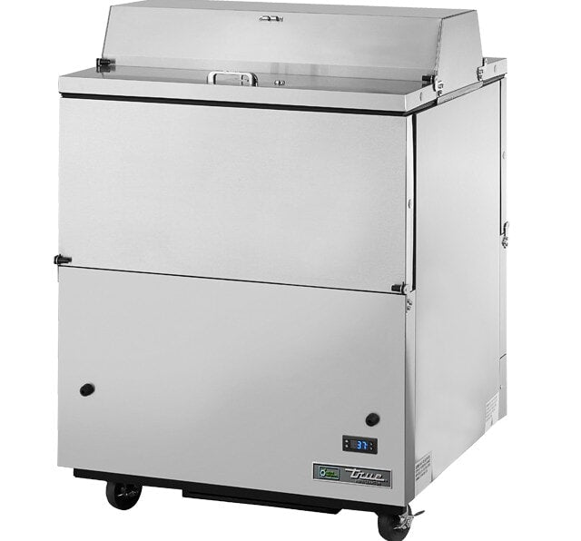 True TMC-34-S-DS-HC, 34" 2 Door Dual Sided Milk Cooler, 8 Crate Capacity