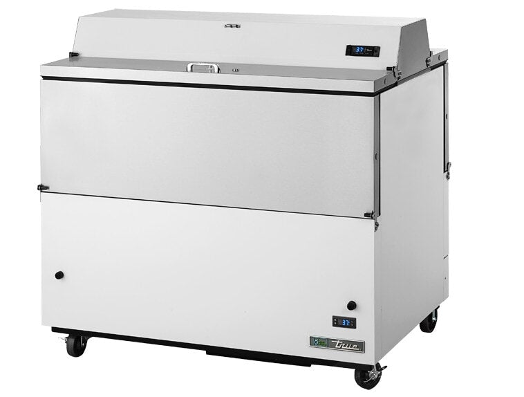 True TMC-49-DS-SS-HC, 49" 2 Door Dual Sided Milk Cooler, 12 Crate Capacity