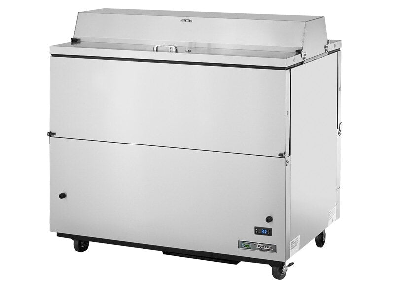 True TMC-49-S-DS-HC, 49" 2 Door Dual Sided Milk Cooler, 12 Crate Capacity